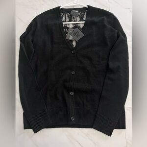 NWT James Coviello X Anna Sui Black Cardigan open back detail size small